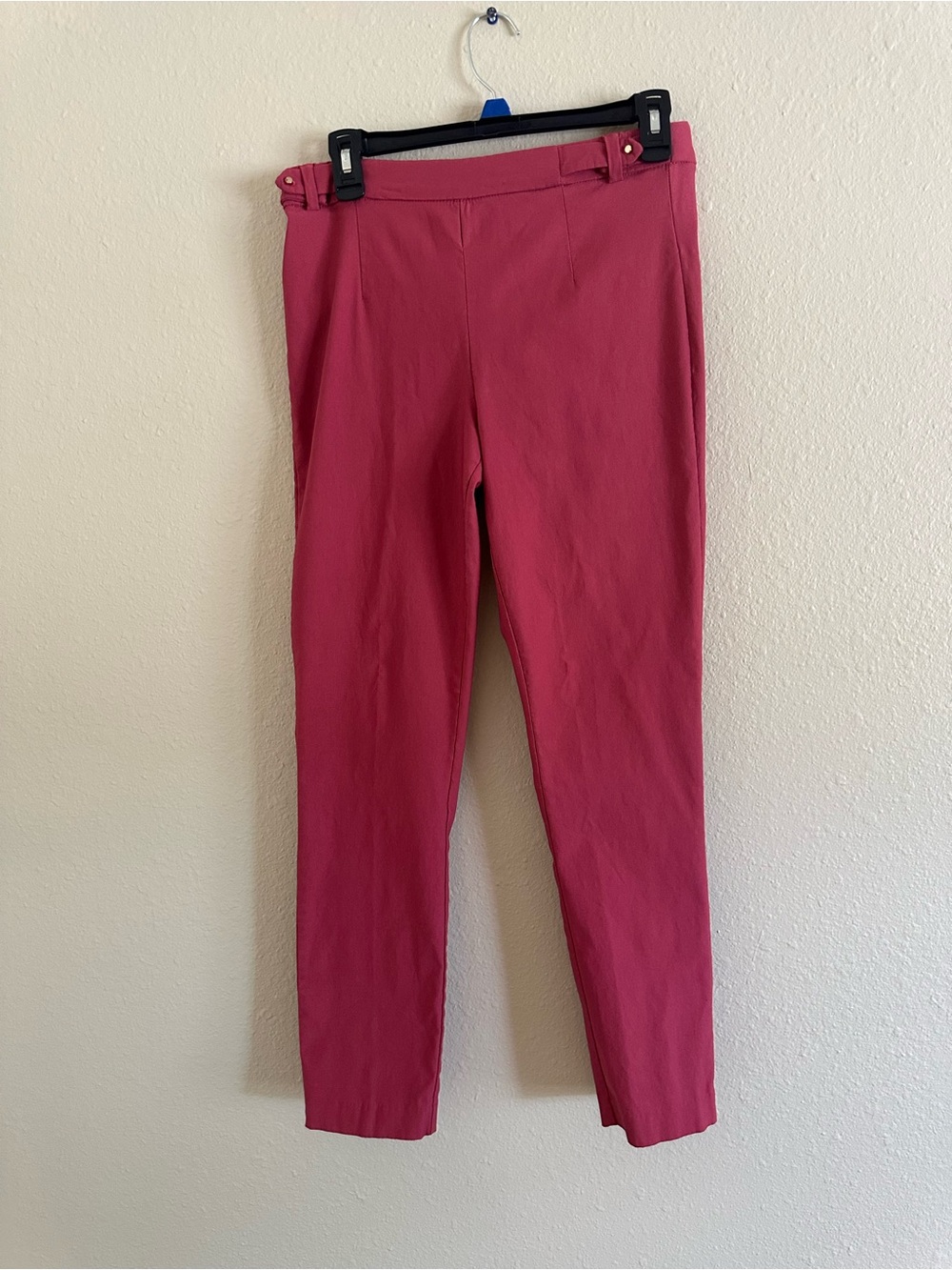 Violets & Roses Rose-Red Slim Ponte Pants